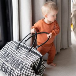 Childhome Sac A Langer | Mommy Bag Large - Pied De Poule Noir