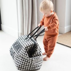 Childhome Sac A Langer | Mommy Bag Large - Pied De Poule Noir