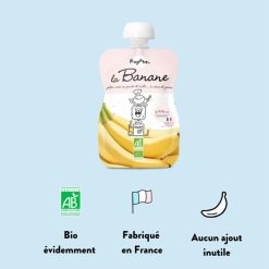 Popote Nourriture Bebe | Gourde Repas Bio Banane - 120 G