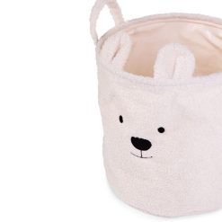 Childhome Rangement | Panier Moyen - Teddy Ecru