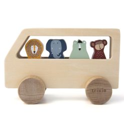 Trixie Baby Mes Premiers Jouets | Bus En Bois Animaux