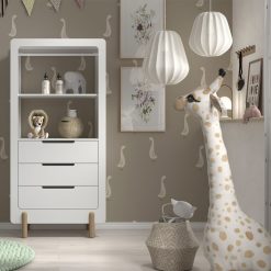 JAXX Meuble Bebe | Armoire 3 Tiroirs Smile - Blanc