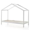 VIPACK Meuble Bebe | Lit Maison Dallas Avec Tiroir Blanc - 90 X 200 Cm