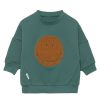 LÄSSIG Haut Bebe | Sweat Little Gang Smile Vert Ocean - 1/2 Ans