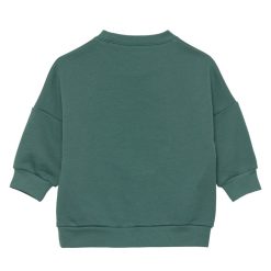 LÄSSIG Haut Bebe | Sweat Little Gang Smile Vert Ocean - 1/2 Ans