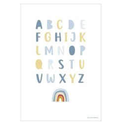 Little Dutch Decoration | Poster Reversible Alphabet Et Arc-En-Ciel - Bleu