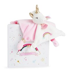 Doudou et Compagnie Doudou | Doudou Licorne - Blanc Et Rose