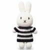 Just Dutch Peluche | Miffy Rayures Noires Et Blanches - Moyen