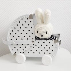 Just Dutch Peluche | Miffy Rayures Noires Et Blanches - Moyen