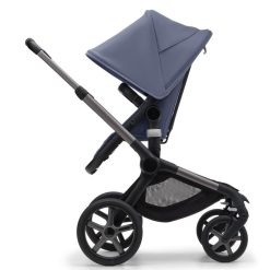 Bugaboo Poussette Citadine | Poussette Citadine Fox5 Complete Chassis Graphite - Bleu Tonnerre