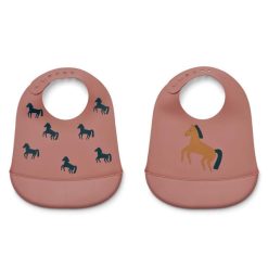 Liewood Bavoir | Lot De 2 Bavoirs Tilda - Horses Dark Rosetta