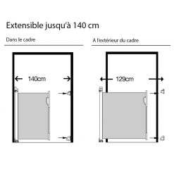 Dreambaby Barriere De Securite | Barriere De Securite Retractable - Blanc