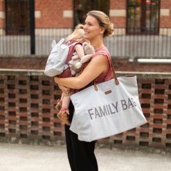 Childhome Sac A Langer | Family Bag Canvas - Gris