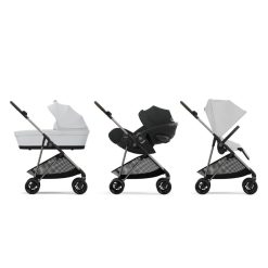 Cybex Poussette Citadine | Poussette Citadine Melio 4 Chassis Tpe - Fog Grey