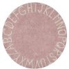 Lorena Canals Decoration | Tapis Lavable Abc Rose Et Blanc - O 150 Cm