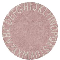 Lorena Canals Decoration | Tapis Lavable Abc Rose Et Blanc - O 150 Cm