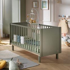 Sauthon Meuble Bebe | Little Big Bed Evolutif Eleonore Kaki - 70 X 140 Cm