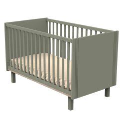 Sauthon Meuble Bebe | Little Big Bed Evolutif Eleonore Kaki - 70 X 140 Cm