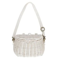 Olli Ella Accessoires Bebe | Panier En Rotin Mini Chari - Blanc