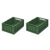 Liewood Rangement | Lot De 2 Caisses De Rangement Weston Medium - Garden Green