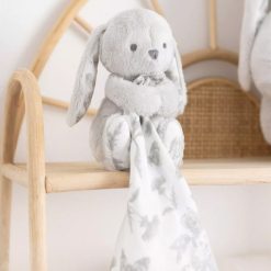 Tartine et Chocolat Doudou | Doudou Augustin Le Lapin - Toile De Jouy Gris Clair