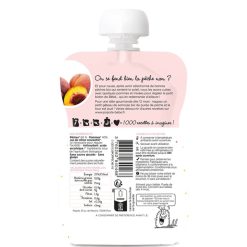 Popote Nourriture Bebe | Gourde Repas Bio Peche - 120 G