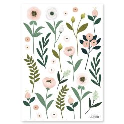 Lilipinso Decoration | Planche De Stickers - Fleurs Et Feuillages