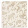 Jollein Literie Bebe | Drap Housse Berceau Animals Nougat - 40/50 X 80/90 Cm