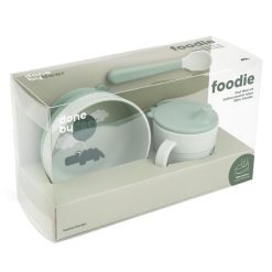 Done by Deer Repas | Coffret Premier Repas 3 Pieces Foodie - Happy Clouds Verts