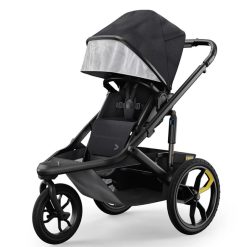 Veer Poussette Citadine | Poussette De Jogging Switchback - Gris Fonce Et Noir