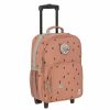 LÄSSIG Bagagerie Enfant | Valise A Roulette Happy Prints - Caramel