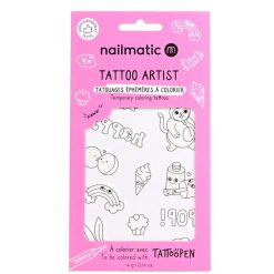 Nailmatic Deguisement & Maquillage | Planche De Tatouages A Colorier - Kawai