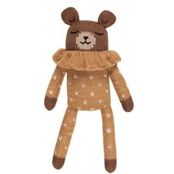 Main Sauvage Doudou | Doudou Chien - Pyjama Ocre A Pois