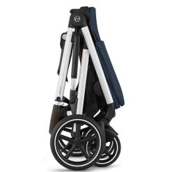 Cybex Poussette Citadine | Poussette Evolutive Gazelle S Chassis Silver - Ocean Blue