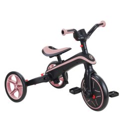 Globber Trotteur & Porteur | Tricycle Evolutif Trike Explorer Foldable 4-En-1 - Rose Pastel