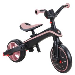 Globber Trotteur & Porteur | Tricycle Evolutif Trike Explorer Foldable 4-En-1 - Rose Pastel