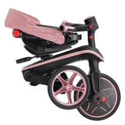 Globber Trotteur & Porteur | Tricycle Evolutif Trike Explorer Foldable 4-En-1 - Rose Pastel