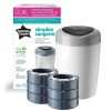 Tommee Tippee Couche | Starter Set Simplee Sangenic + 6 Recharges - Blanc