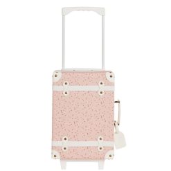 Olli Ella Bagagerie Enfant | Valise See-Ya - Pink Daisies