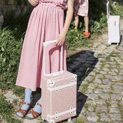 Olli Ella Bagagerie Enfant | Valise See-Ya - Pink Daisies