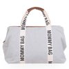 Childhome Sac A Langer | Mommy Bag Large Signature Canvas - Ecru