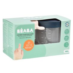 BÉABA Repas | Lot De 2 Portions Verre 150 Et 250 Ml - Pink & Dark Blue