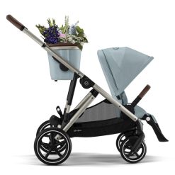 Cybex Poussette Citadine | Poussette Evolutive Gazelle S Chassis Taupe - Sky Blue