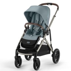 Cybex Poussette Citadine | Poussette Evolutive Gazelle S Chassis Taupe - Sky Blue