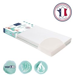 Candide Literie Bebe | Matelas Aloe Vera Dehoussable - 60 X 120 Cm - Oeko-Tex