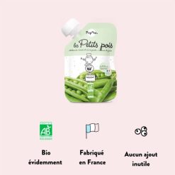 Popote Nourriture Bebe | Gourde Repas Bio Petits Pois - 120 G