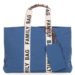 Childhome Sac A Langer | Family Bag Signature Canvas - Indigo