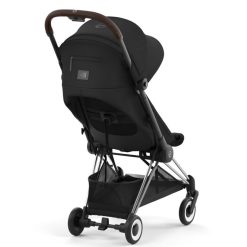 Cybex Poussette Compacte | Poussette Ultra-Compacte Coya Chassis Chrome - Sepia Black