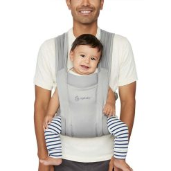 Ergobaby Porte Bebe | Porte-Bebe Embrace Soft Air Mesh - Gris Clair