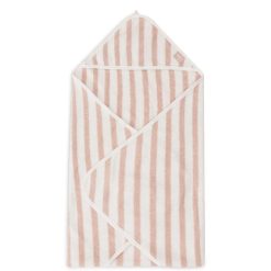 Jollein Sortie De Bain Personnalisee | Cape De Bain - Stripe Wild Rose